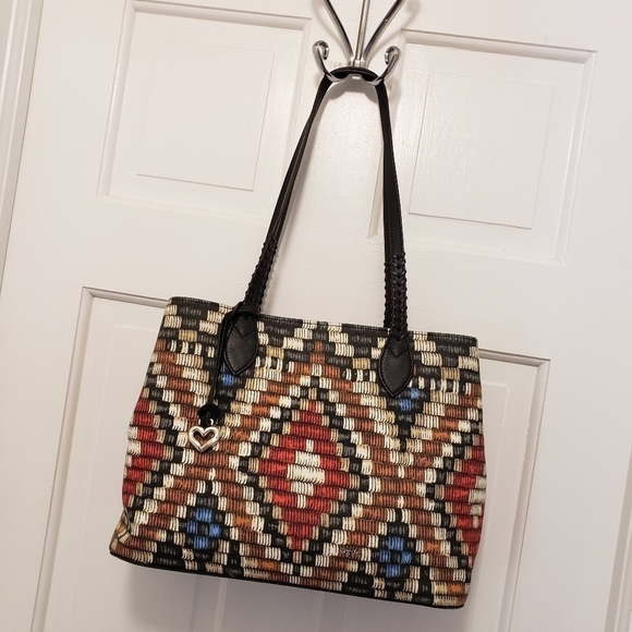 EC Brighton Africa Stories "Safara" Coated Canvas Painted Handbag Tote, … - Picture 2 of 12